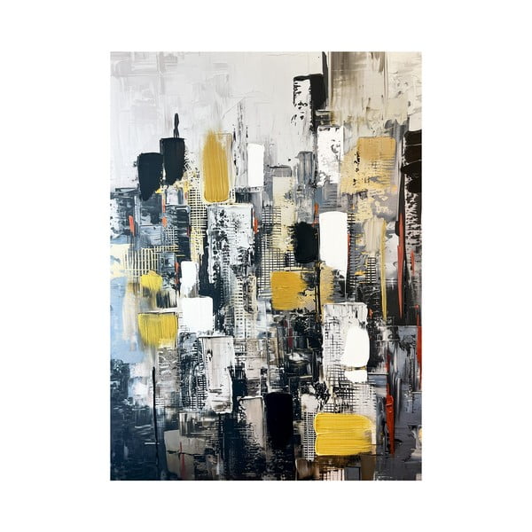 Slika s ručno oslikanim elementima 70x100 cm Cityscape – Styler