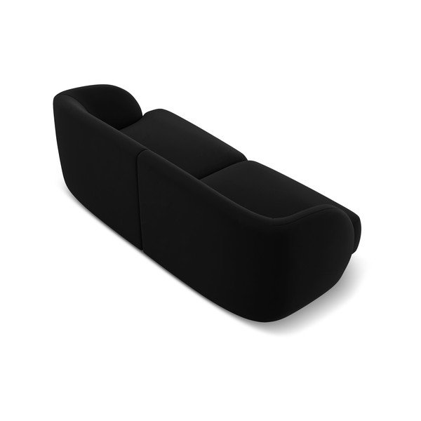 Crna baršunasta sofa 184 cm Miley - Micadoni Home-image-2