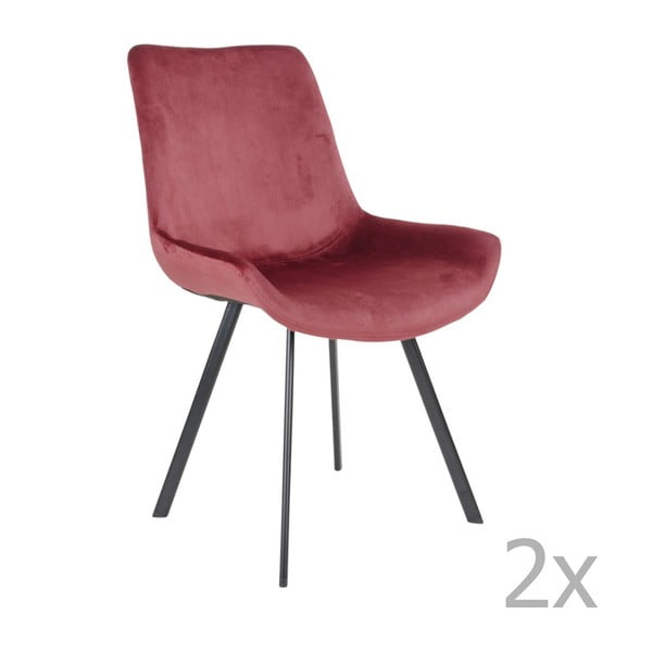 Set od 2 crvene blagovaonske stolice House Nordic Drammen