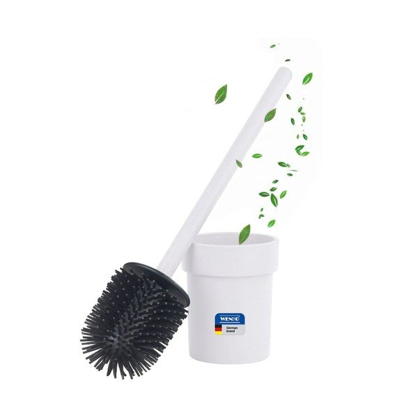 Bijela plastična WC četka s Turbo-loc s postavljanjem bez bušenja Lizan – Wenko-image-2