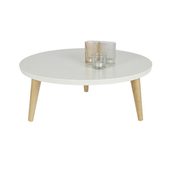 Stol za kavu od borovog drveta DRVO Elin, Ø 40 cm-image-1