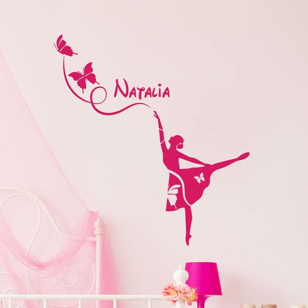 Zidna naljepnica s imenom Ambiance Ballerina And Butterflies
