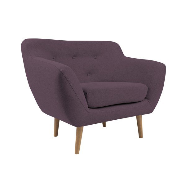 Ljubičasta fotelja sa svijetlim nogama Mazzini Sofas Sicile-image-2
