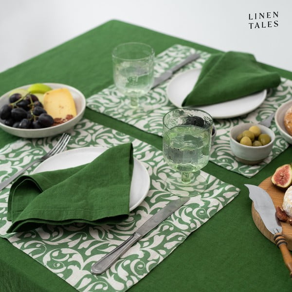 Laneni ubrusi u setu 2 kom 40x40 cm True Green – Linen Tales-image-3