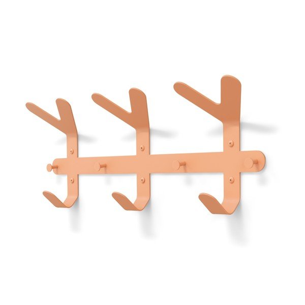 Željezna zidna vješalica u boji lososa 66 cm Frondo – Spinder Design