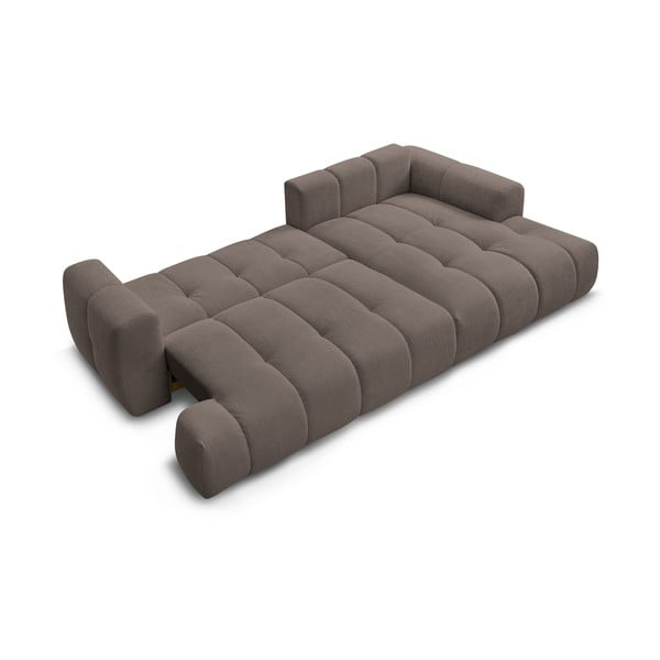 Smeđe-siva sklopiva/s prostorom za odlaganje kutna garnitura (s desnim kutom/s ležaljkom) Fuji – Bobochic Paris-image-4