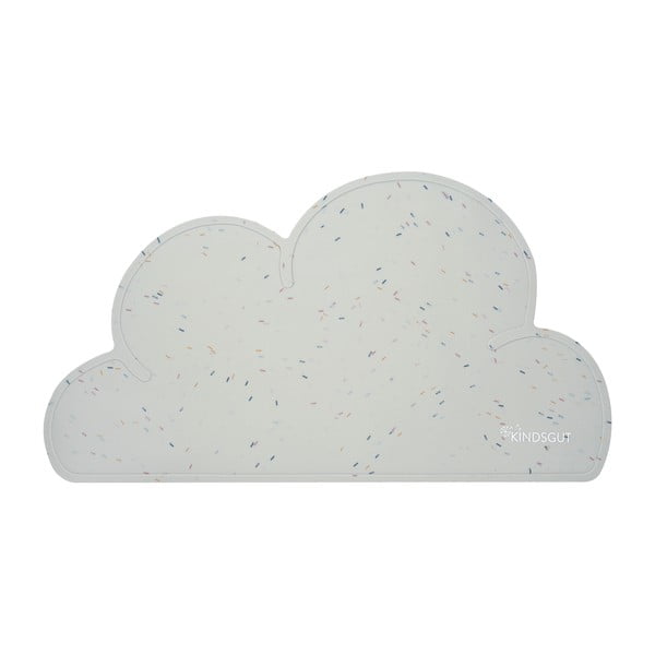 Sivi silikonski podmetač Kindsgut Cloud Confetti, 49 x 27 cm