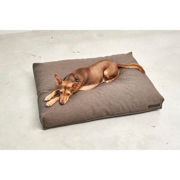 Smeđi krevet za pse od boucle tkanine 100x75 cm Mondo Chocolate M – MiaCara-image-3