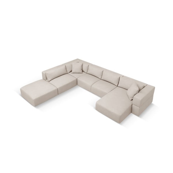 Bež kutna garnitura (s lijevim kutom/u obliku slova "U") Esther – Milo Casa-image-2