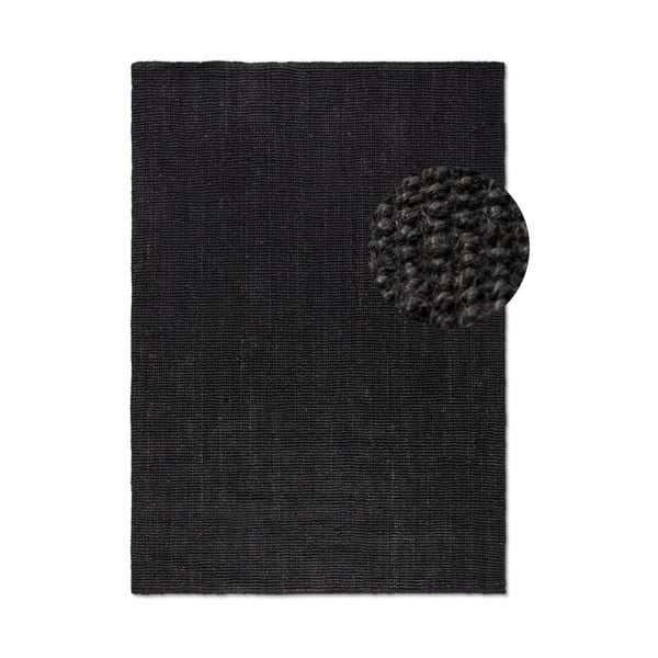 Crni juteni tepih 120x170 cm Bouclé – Hanse Home