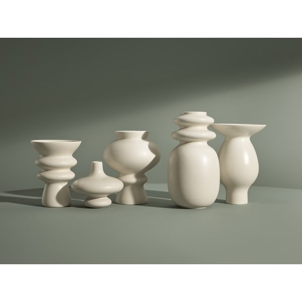 Kremasto bijela keramička vaza Kähler Design Kontur, visina 25 cm-image-2