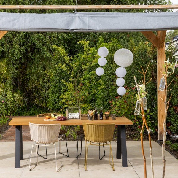 Bež od umjetnog ratana vrtne stolice u setu 2 kom Wings – WOOOD-image-1