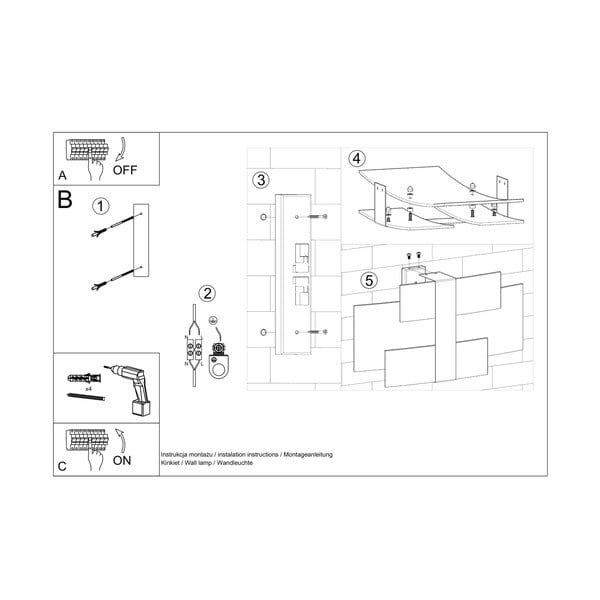 Bijela zidna lampa Marett – Sollux-image-3
