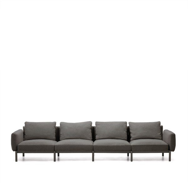 Tamno sivi vrtni modularni kauč 370 cm Sorells – Kave Home