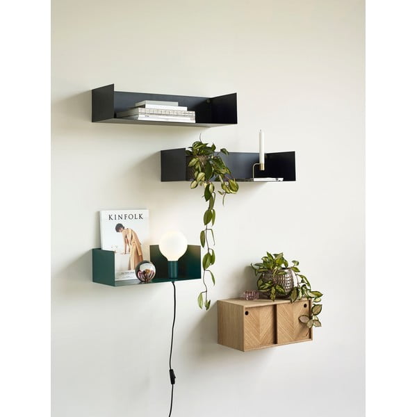 Zidna polica od hrastovine Hübsch Herringbone-image-1