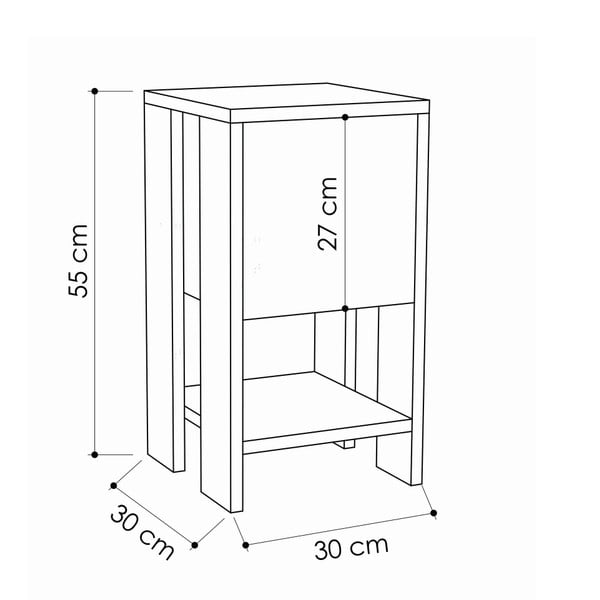 Bijeli noćni ormarić Garetto Ema-image-3