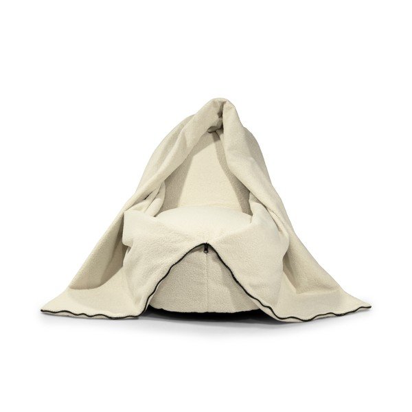 Smeđa vreća za sjedenje od bouclé tkanine Cocoon 100 – SLOWDOWN-image-3