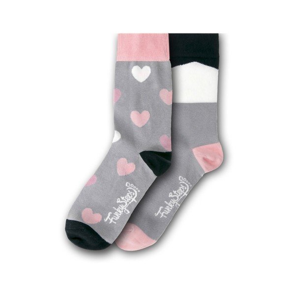 Set od 2 para čarapa Funky Steps Love u boji, veličina 35 - 39