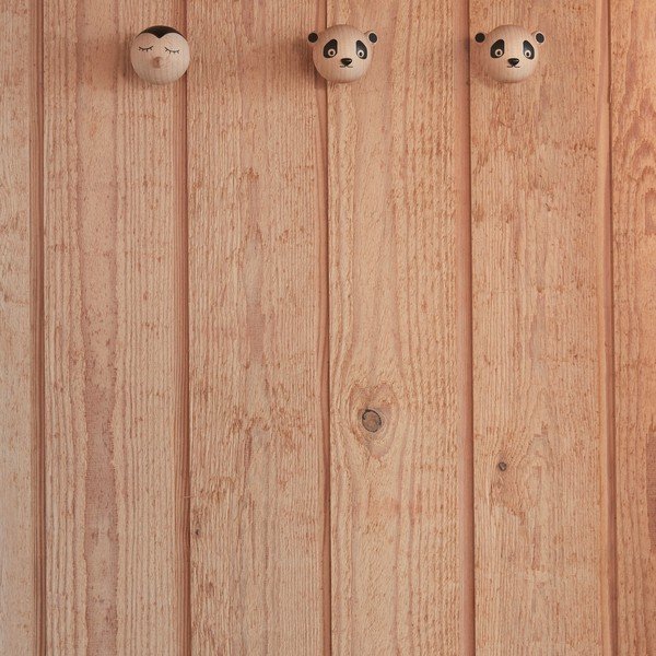 Zidna kuka od masivne bukve u prirodnoj boji Panda – OYOY Mini-image-2