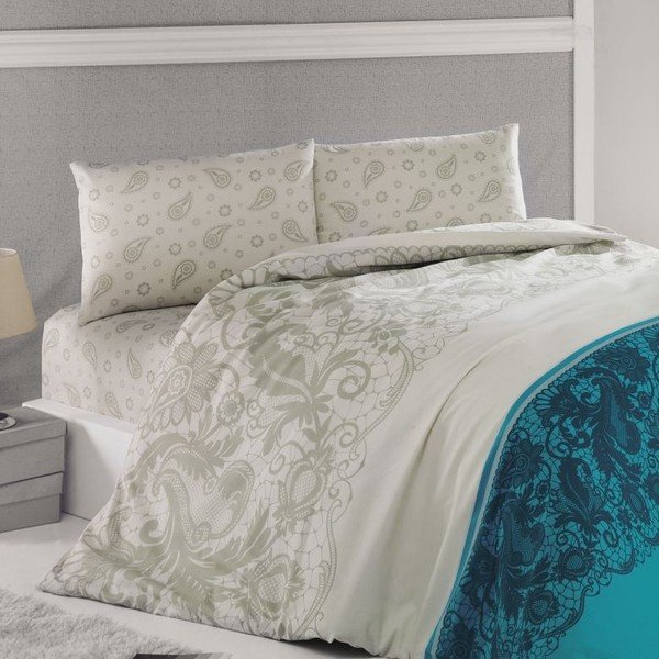 Posteljina Luxury Time Blue, 240x220 cm