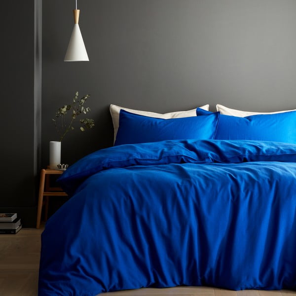 Plava posteljina za bračni krevet 200x200 cm Relaxed – Content by Terence Conran