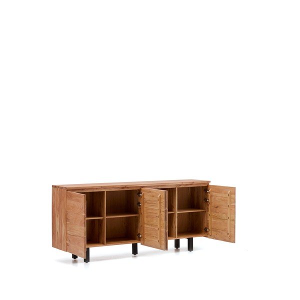 Komoda od masivnog bagrema u prirodnoj boji 200x88x40 cm Uxue – Kave Home-image-3