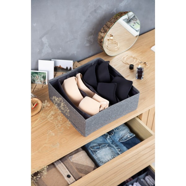 Sivi organizator ladica s pretincima Bigso Box of Sweden Drawer, 29 x 11 cm-image-1