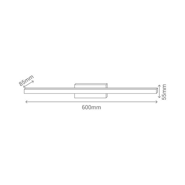 Zidna lampa sa LED svjetlom u srebrnoj boji SULION Bula-image-2