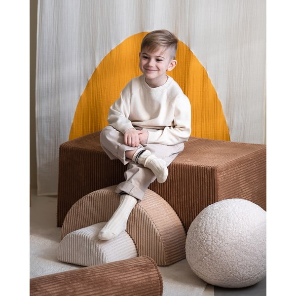 Smeđi set mekanih igrački od pjene od samta 75x49x37 cm Rainbow Montessori – Wigiwama-image-2