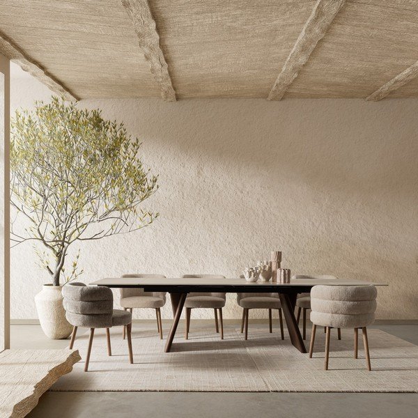 Siva podstavljena blagovaonska stolica Ilma – Bizzotto-image-1