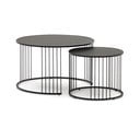 Okrugli pomoćni stol sa staklenom pločom stola ø 75 cm Hadar – Kave Home