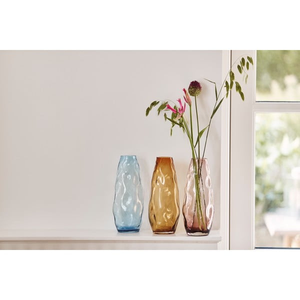 Vaza od svijetloplavog stakla Bahne & CO, visina 28 cm-image-1