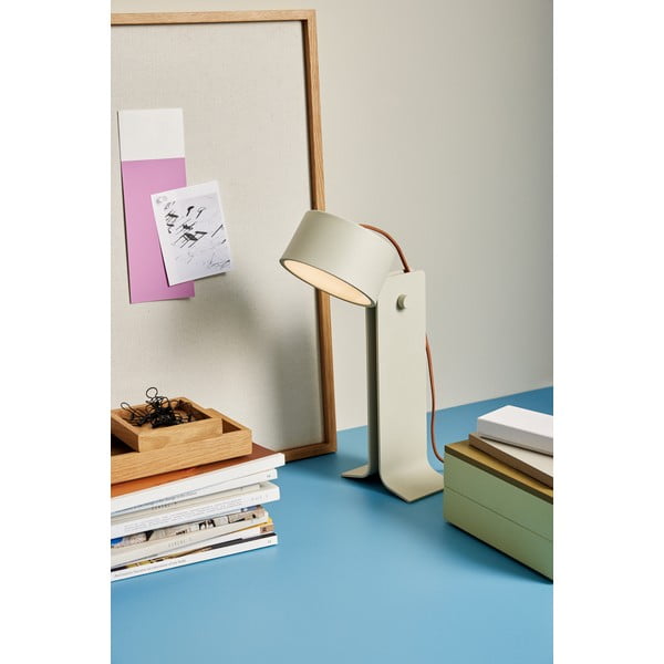 Bež stolna lampa (visina 32 cm) Crea – Hübsch-image-3