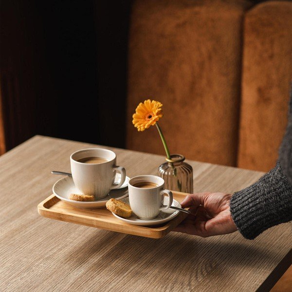 Svijetlo siva porculanska šalica za cappuccino 200 ml Nuance – BonBistro-image-2
