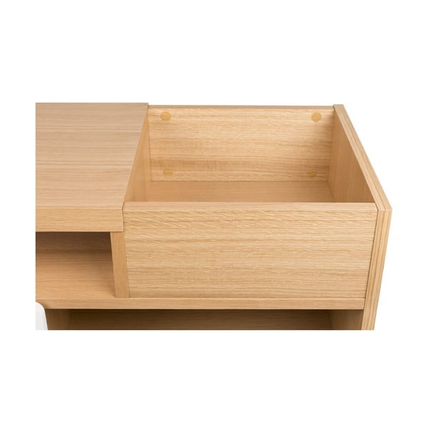 Komoda u dekoru hrastovog drveta s bijelim TemaHome Nyla detaljima-image-1