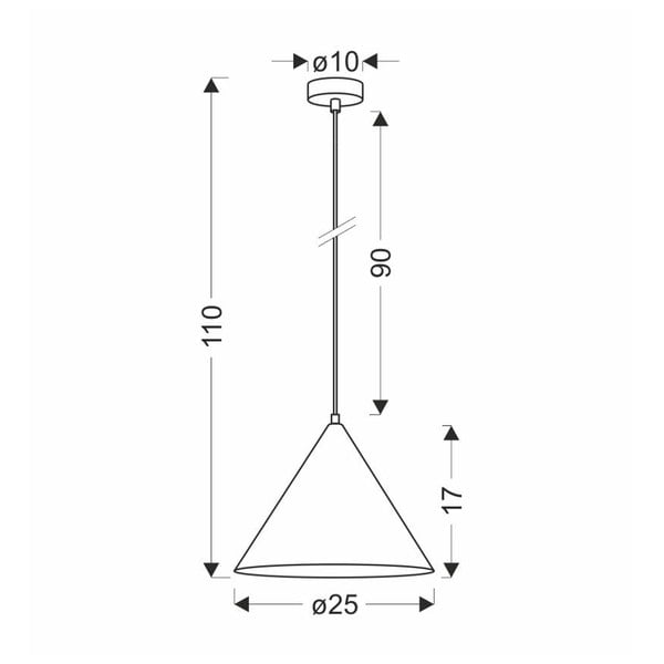 Smeđa viseća svjetiljka sa staklenim sjenilom ø 25 cm Dunca – Candellux Lighting-image-4
