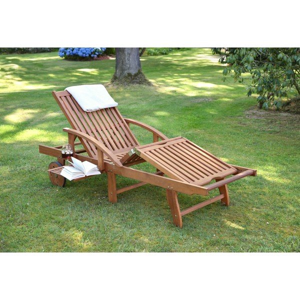 Smeđa vrtna ležaljka od masivnog drveta Beverly Hills – Garden Pleasure-image-1