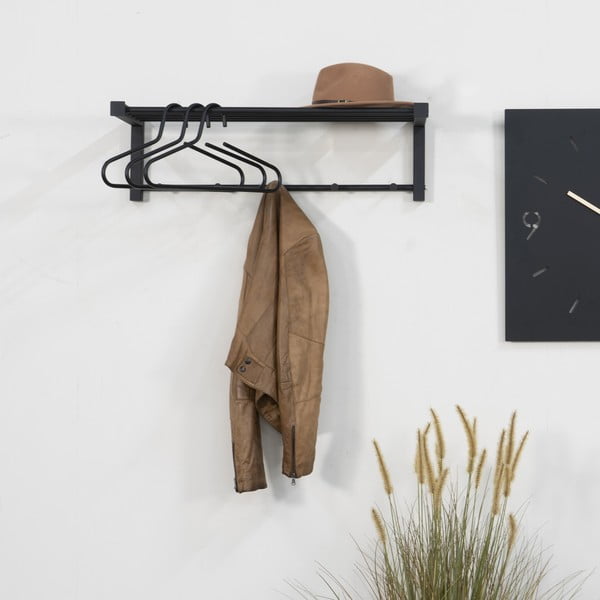 Crna metalna zidna vješalica 78,5 cm Bergum – Spinder Design-image-1