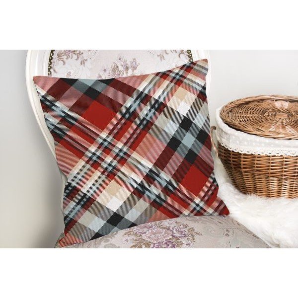 Crvena ukrasna navlaka za jastuk Minimalist Cushion Covers Flannel, 35 x 55 cm-image-2