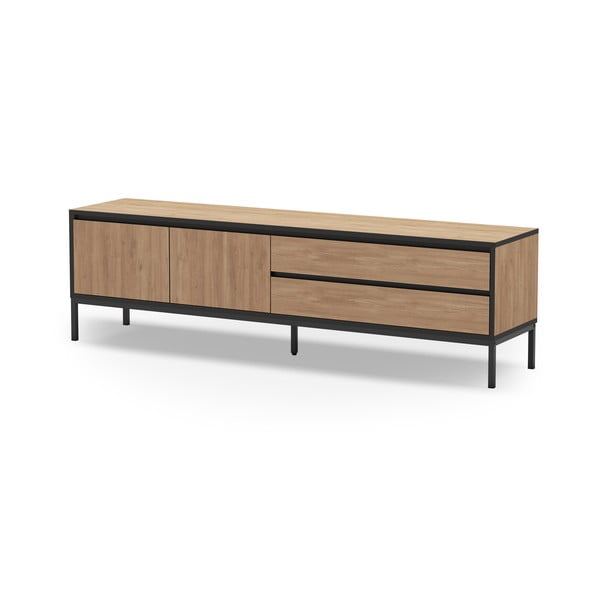 TV komoda u dekoru hrasta u prirodnoj boji 180x55 cm Lorenza – Marckeric-image-1