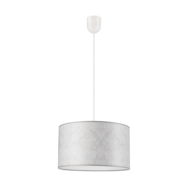 Svijetlo siva viseća svjetiljka s tekstilnim sjenilom ø 35 cm Print – LAMKUR