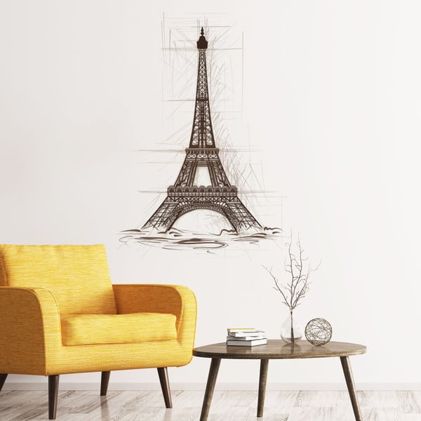 Zidna naljepnica Ambijent Crtež Eiffelovog tornja, 85 x 60 cm