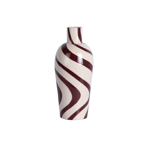 Bordo/bijela čelična vaza (visina 30 cm) Dublin Swirl – PT LIVING