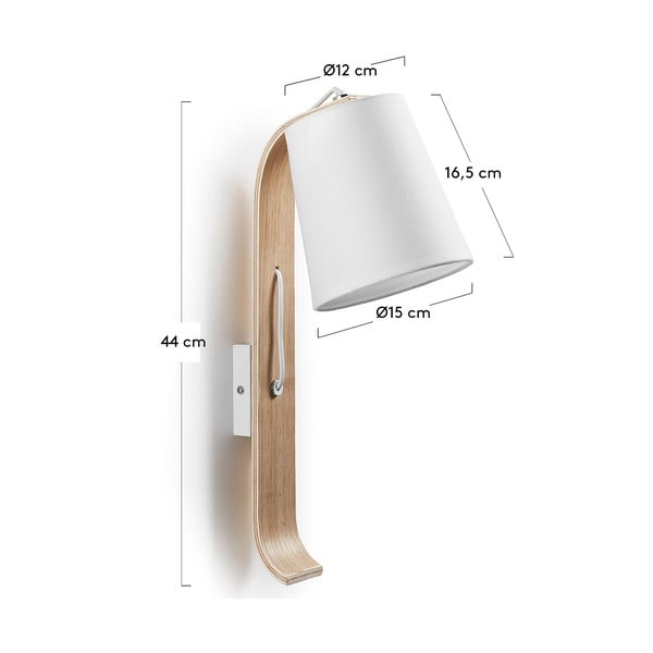 Bijela zidna lampa Kave Home Percy-image-2