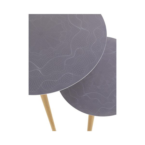 Set od 2 stolića za kavu u nordijskom stilu Geese Grisso, ⌀ 60 cm-image-1