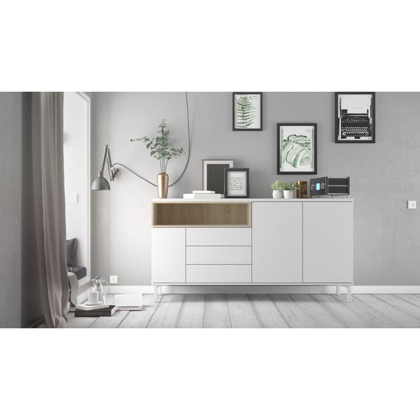 Bijela komoda 176x90x49 cm Roomers – Tvilum-image-1