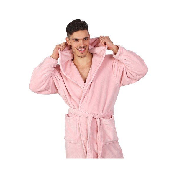 Ružičasti kupaći ogrtač od mikrovlakana unisex DecoKing Robby, veličina M-image-4