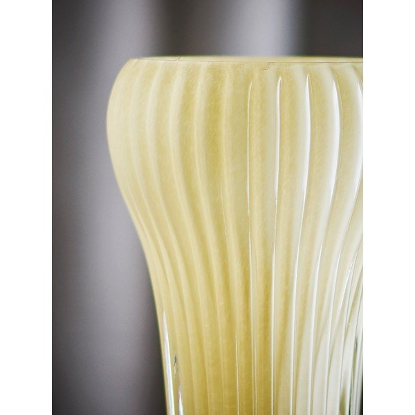 Svijetlo žuta staklena ručno izrađena vaza (visina 28 cm) Averie – Bloomingville-image-4