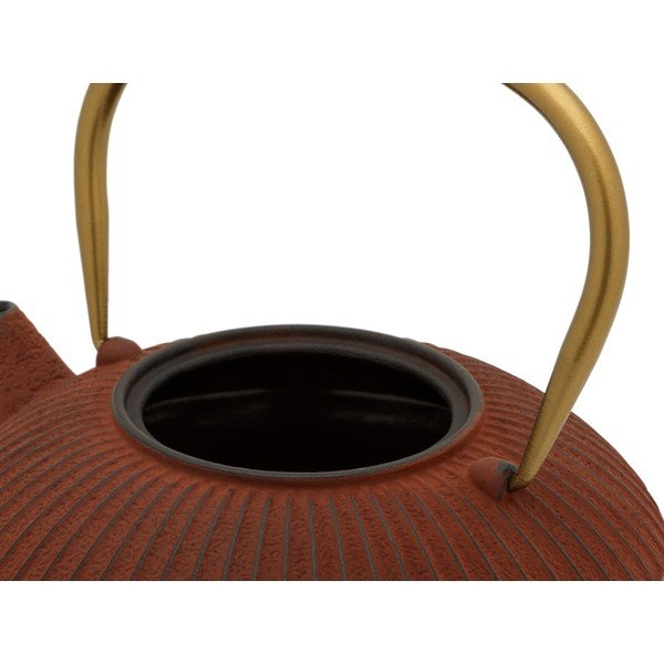 Svijetlo crveni čajnik od lijevanog željeza 1,1 l Linhai – Bredemeijer-image-2