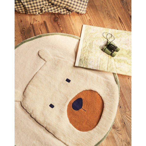 Krem dječji tepih ø 100 cm Zelda – Kave Home-image-1